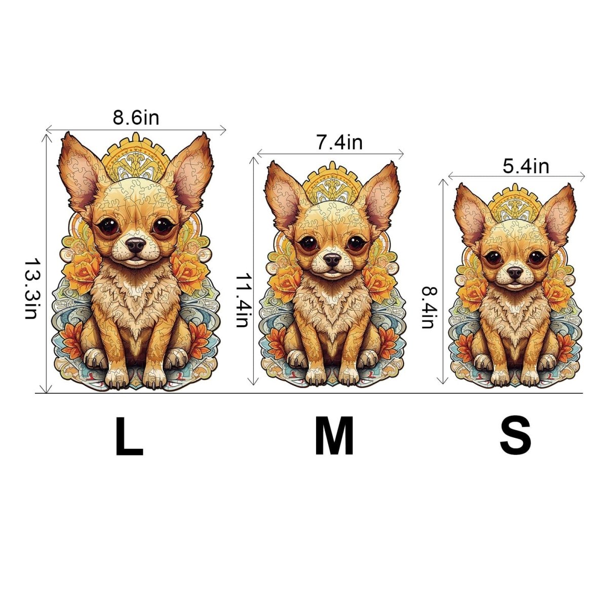 Cute Chihuahua 2 Wooden Jigsaw Puzzle - KAAYEE Puzzle
