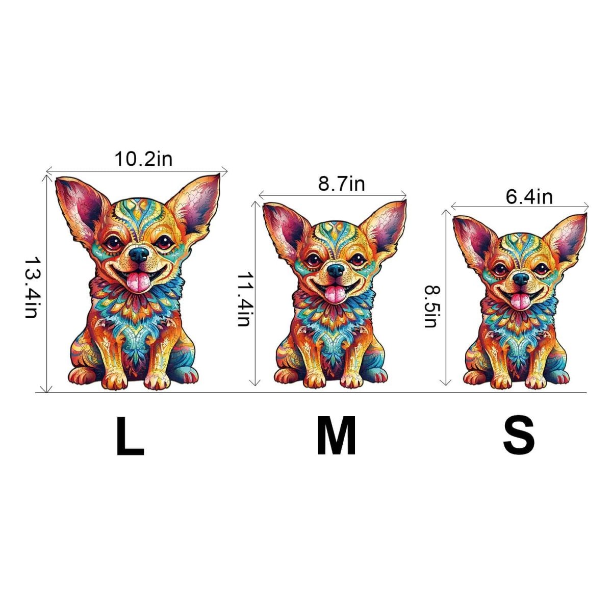 Cute Chihuahua Wooden Jigsaw Puzzle - KAAYEE Puzzle
