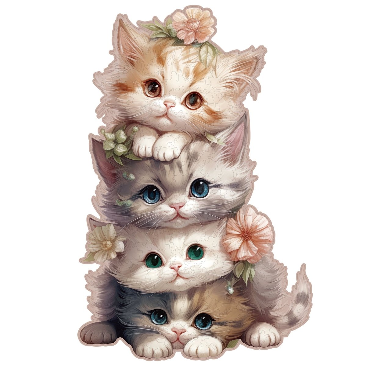 Cute Kitten Wooden Jigsaw Puzzle - KAAYEE Puzzle