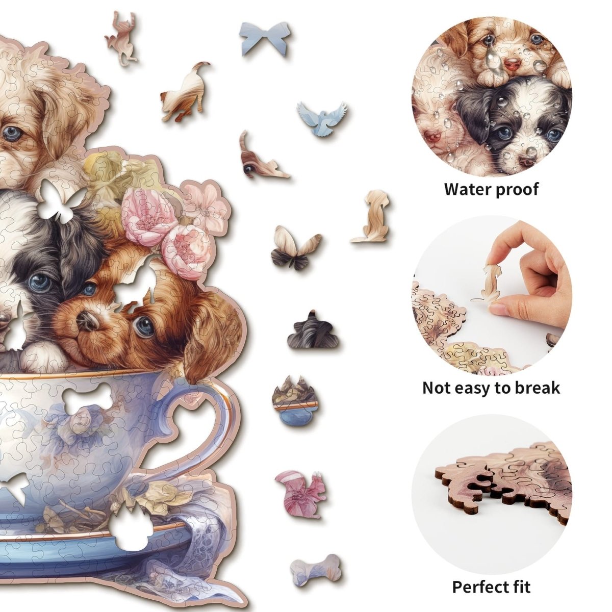 Cute Puppy Wooden Jigsaw Puzzle - KAAYEE Puzzle