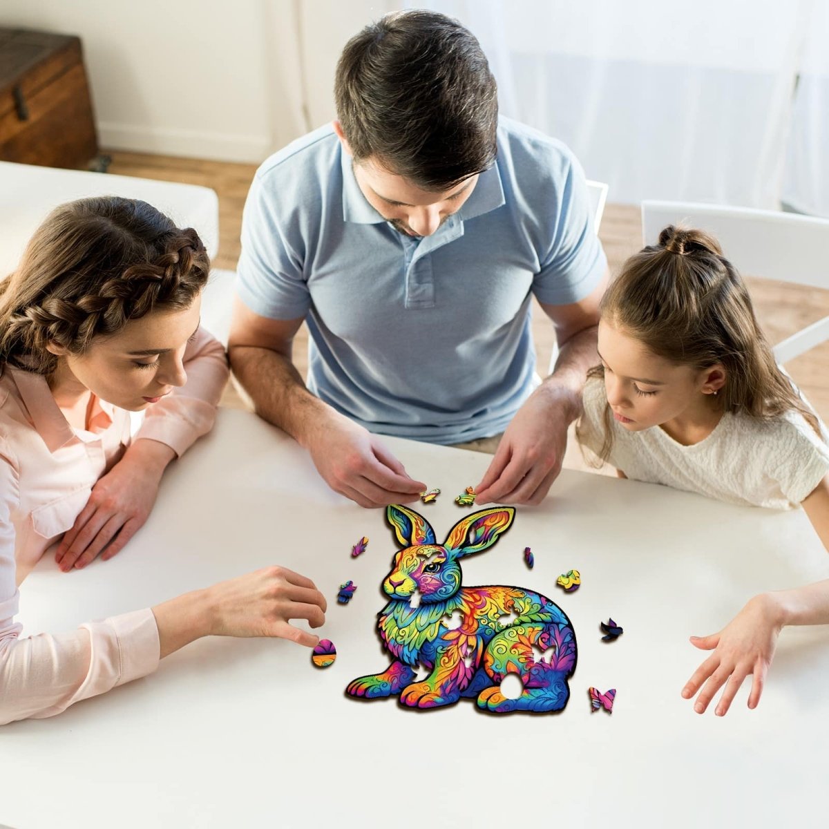 Cute Rabbit Wooden Jigsaw Puzzle - KAAYEE Puzzle