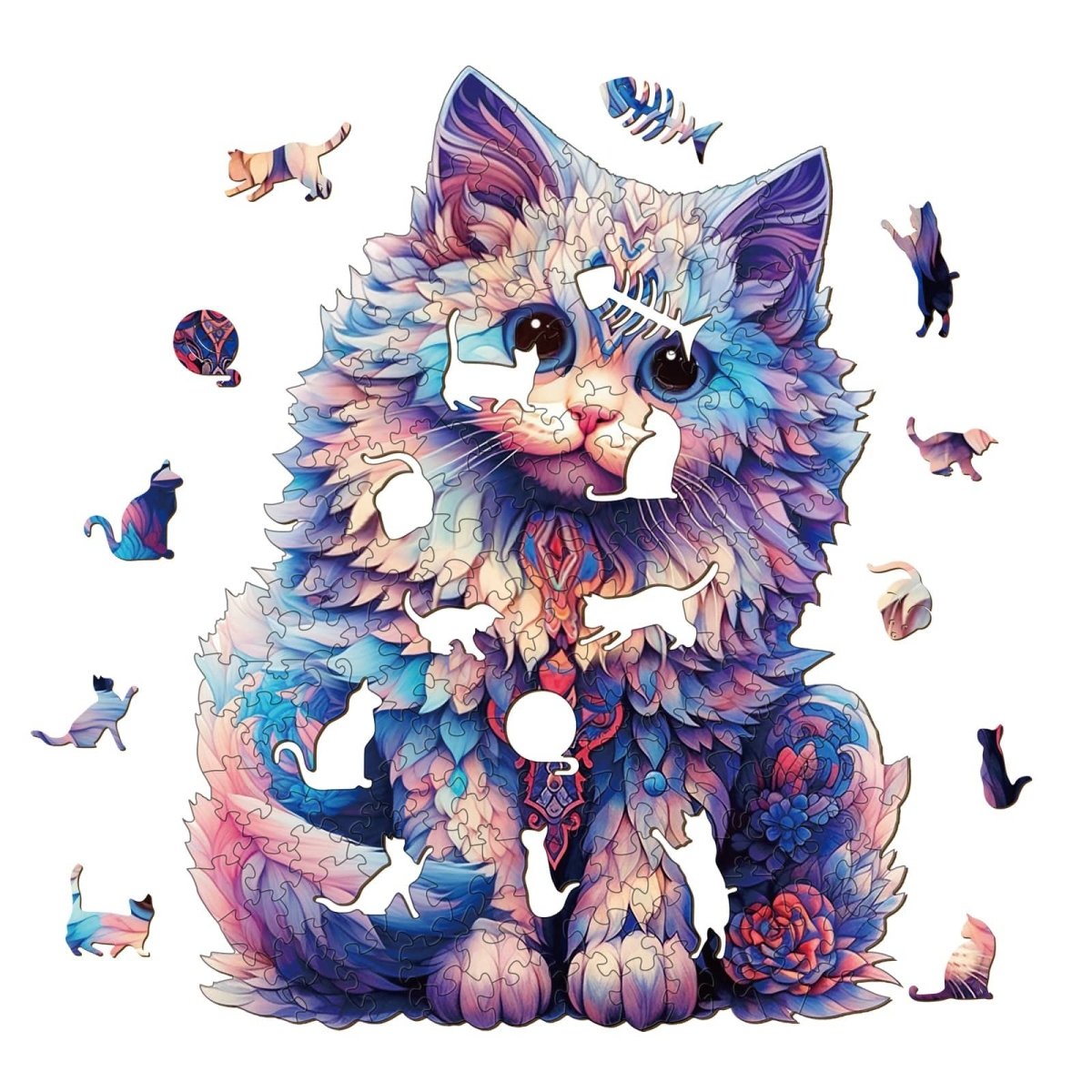 Cute Ragdoll Cat Wooden Jigsaw Puzzle - KAAYEE Puzzle