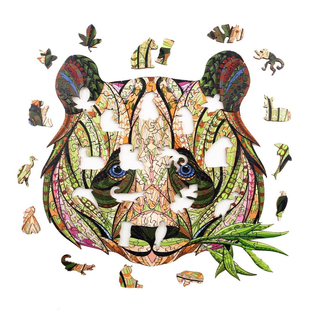 CUTIE PANDA Wooden Jigsaw Puzzle - KAAYEE Puzzle