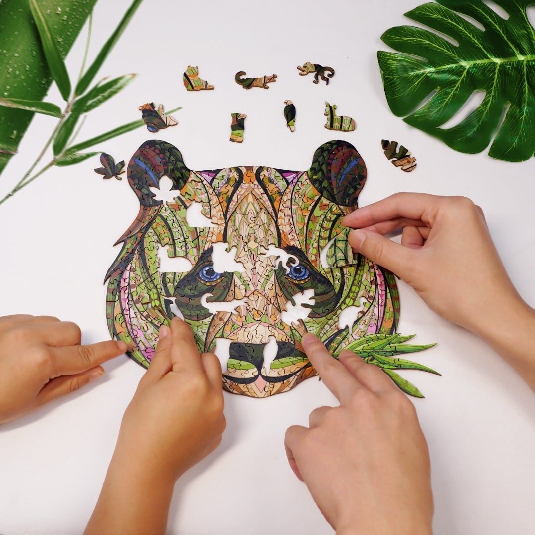 CUTIE PANDA Wooden Jigsaw Puzzle - KAAYEE Puzzle
