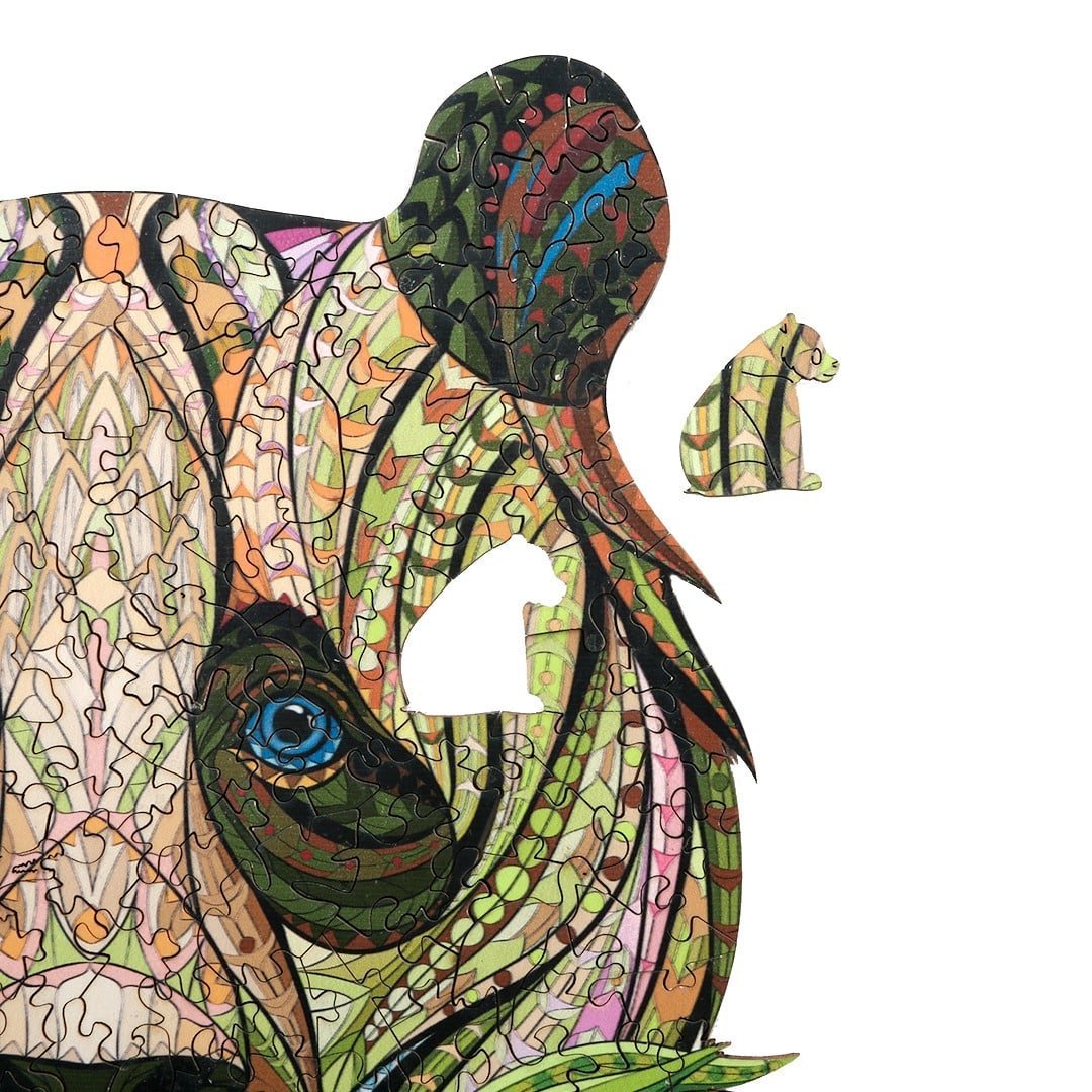 CUTIE PANDA Wooden Jigsaw Puzzle - KAAYEE Puzzle