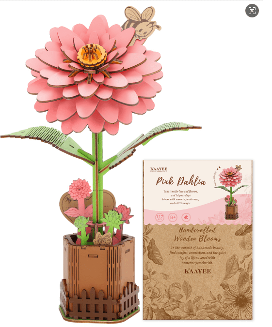 Dahlia DIY Wooden Flower - KAAYEE Puzzle