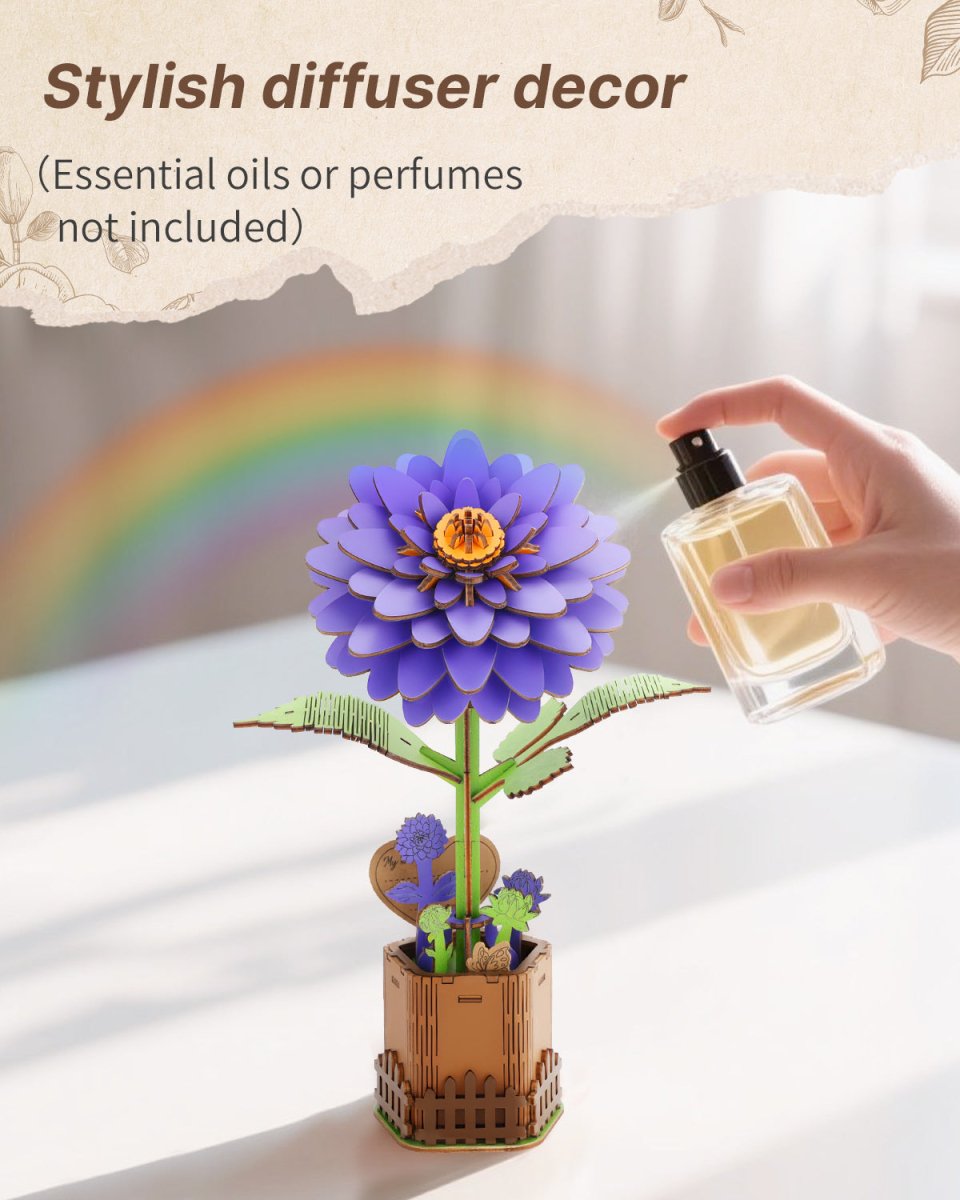 Dahlia DIY Wooden Flower - KAAYEE Puzzle