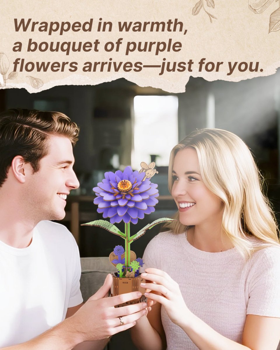 Dahlia DIY Wooden Flower - KAAYEE Puzzle