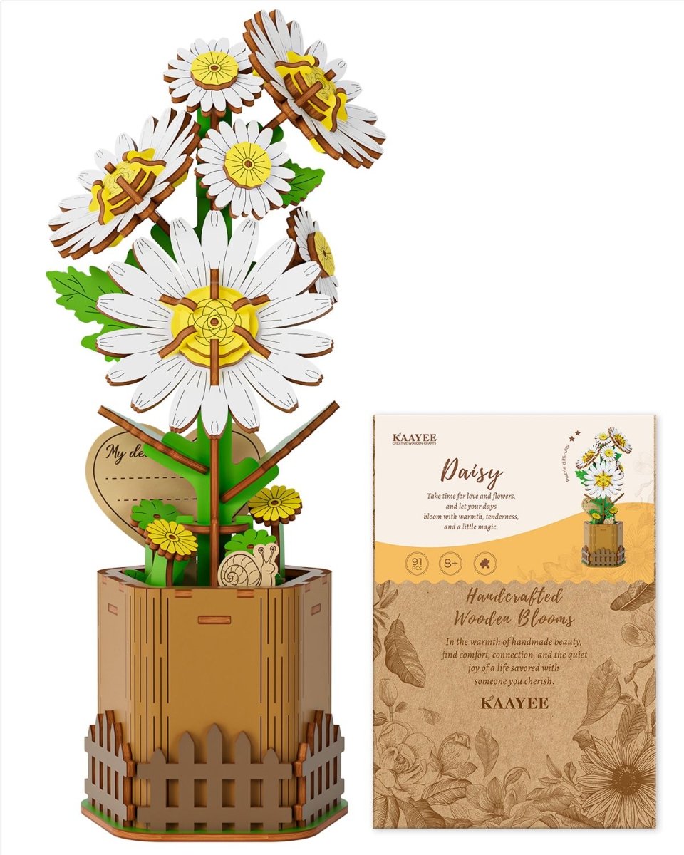 Daisy DIY Wooden Flower - KAAYEE Puzzle
