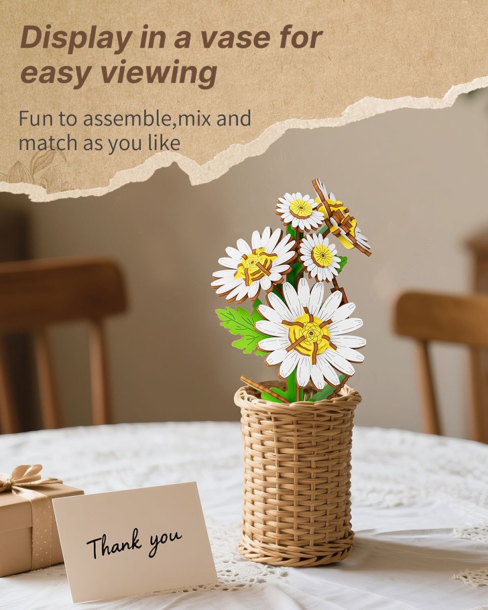 Daisy DIY Wooden Flower - KAAYEE Puzzle