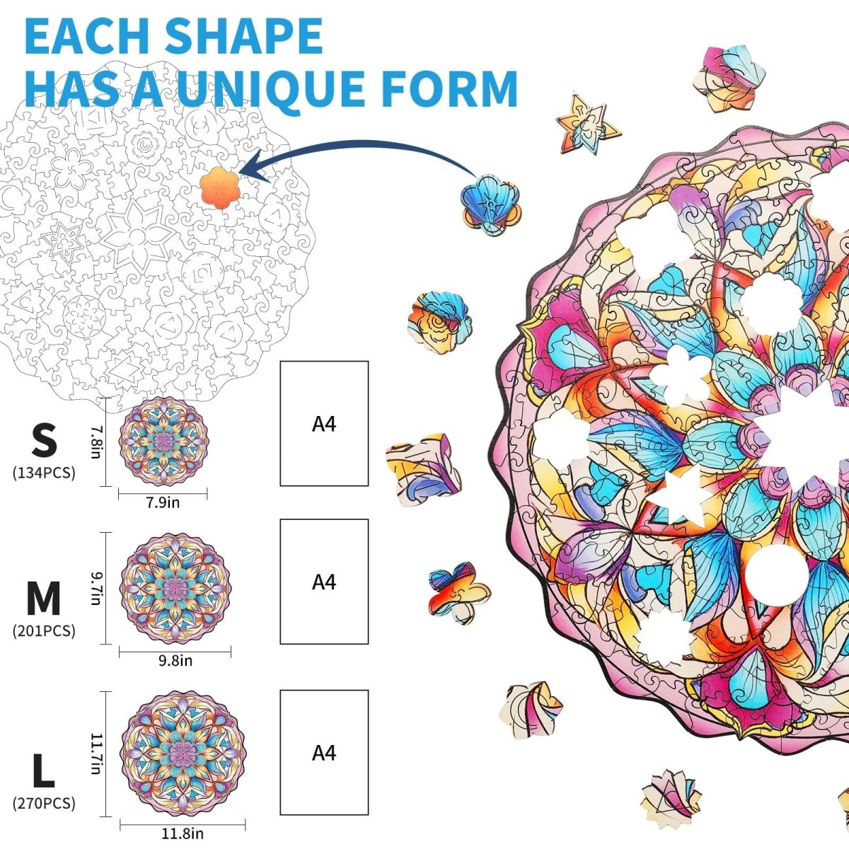 Datura Flower Wooden Jigsaw Puzzle - KAAYEE Puzzle