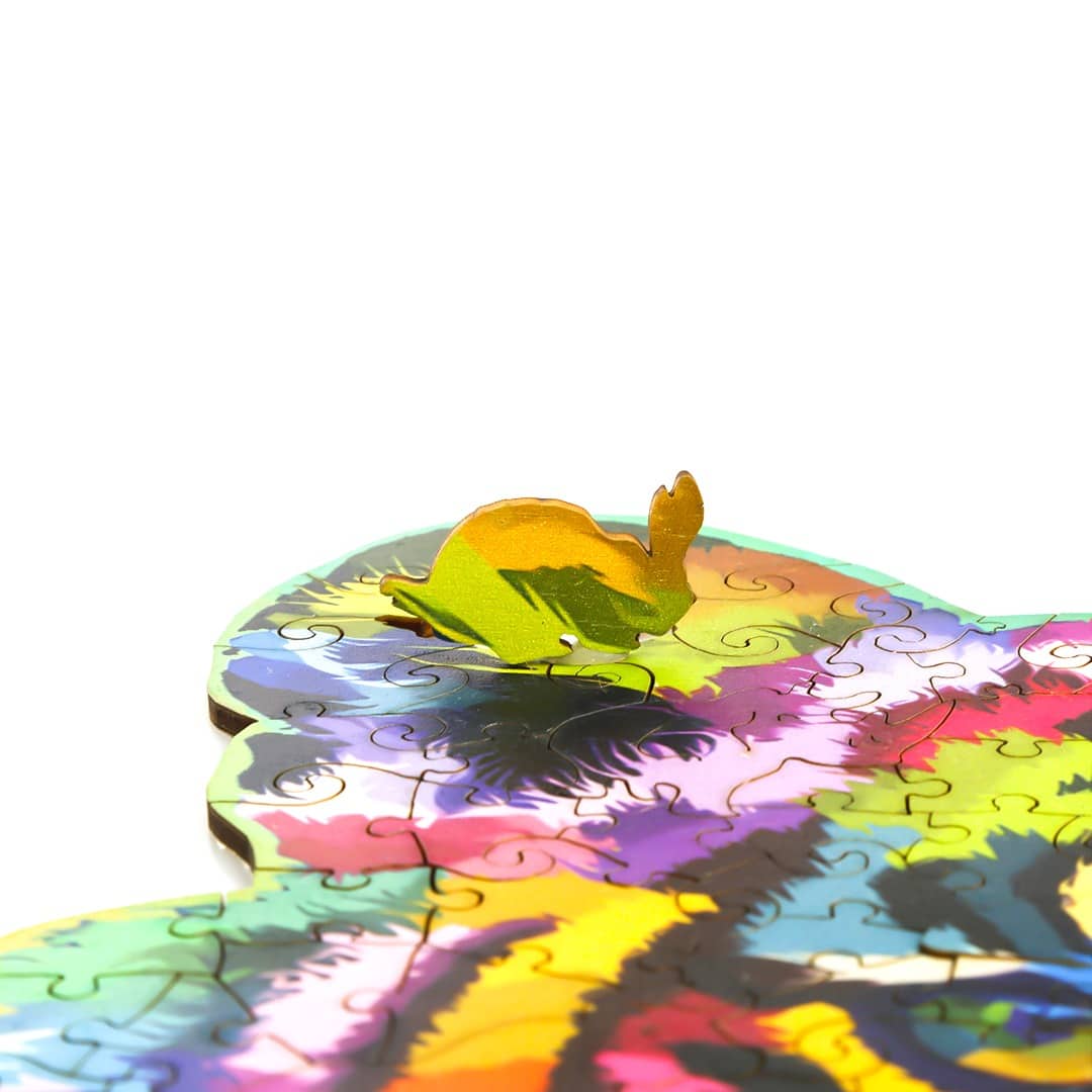 DAZZLE COLOUR THE TIGER Wooden Jigsaw Puzzle - KAAYEE Puzzle