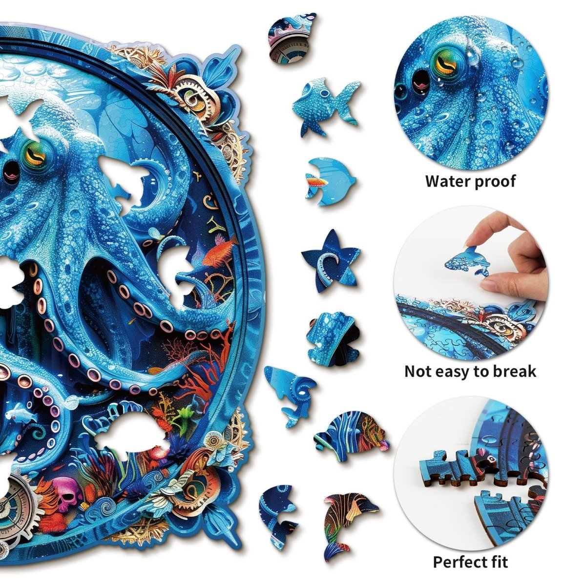 Deep sea Octopus Wooden Jigsaw Puzzle - KAAYEE Puzzle