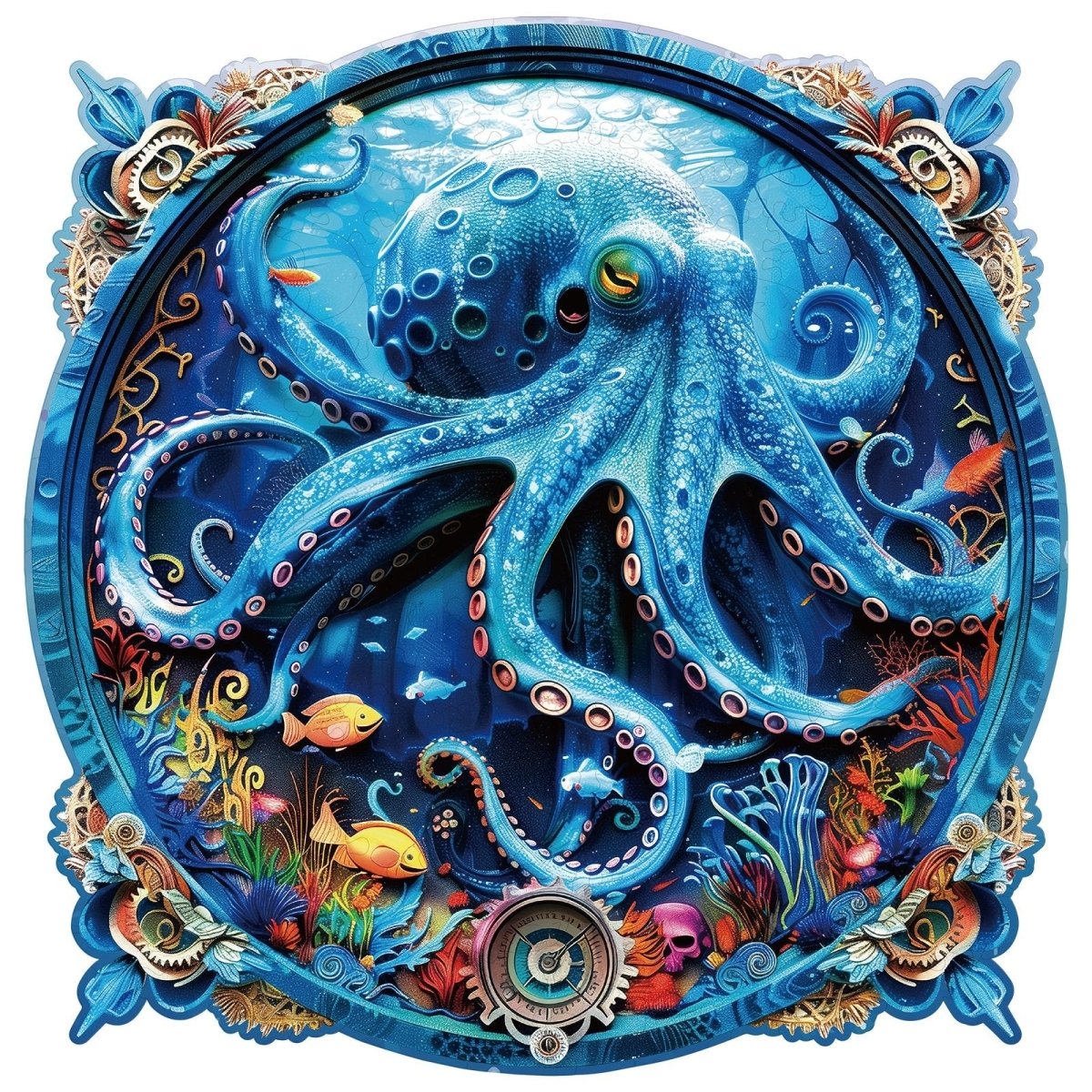 Deep sea Octopus Wooden Jigsaw Puzzle - KAAYEE Puzzle