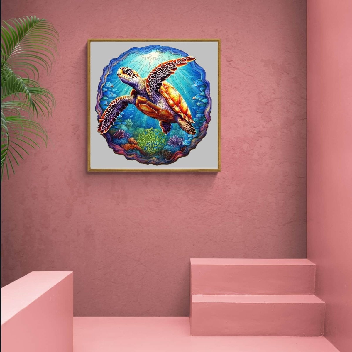 DEEP SEA TURTLE 1 Wooden Jigsaw Puzzle - KAAYEE Puzzle