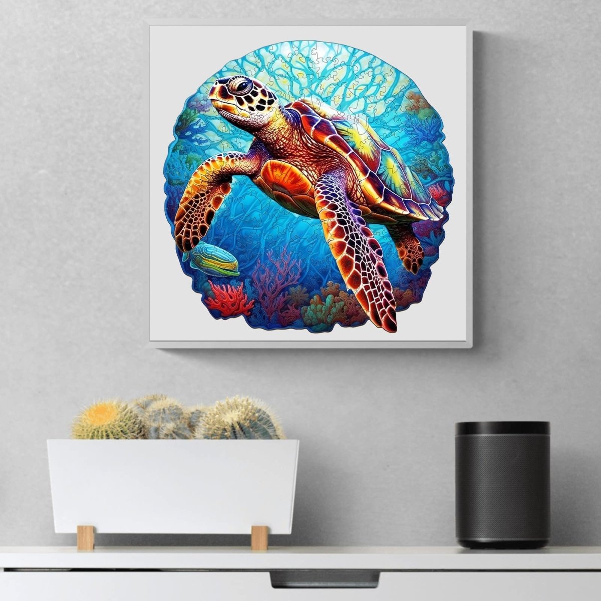 DEEP SEA TURTLE 2 Wooden Jigsaw Puzzle - KAAYEE Puzzle