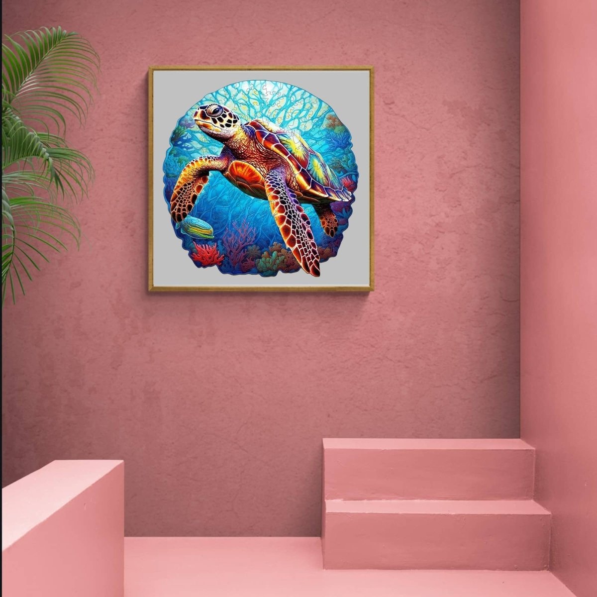 DEEP SEA TURTLE 2 Wooden Jigsaw Puzzle - KAAYEE Puzzle