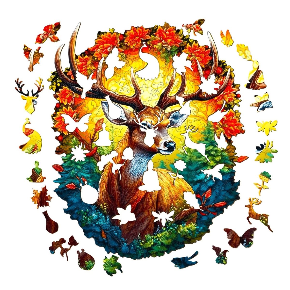 Deer of Life 2 Wooden Jigsaw Puzzle - KAAYEE Puzzle