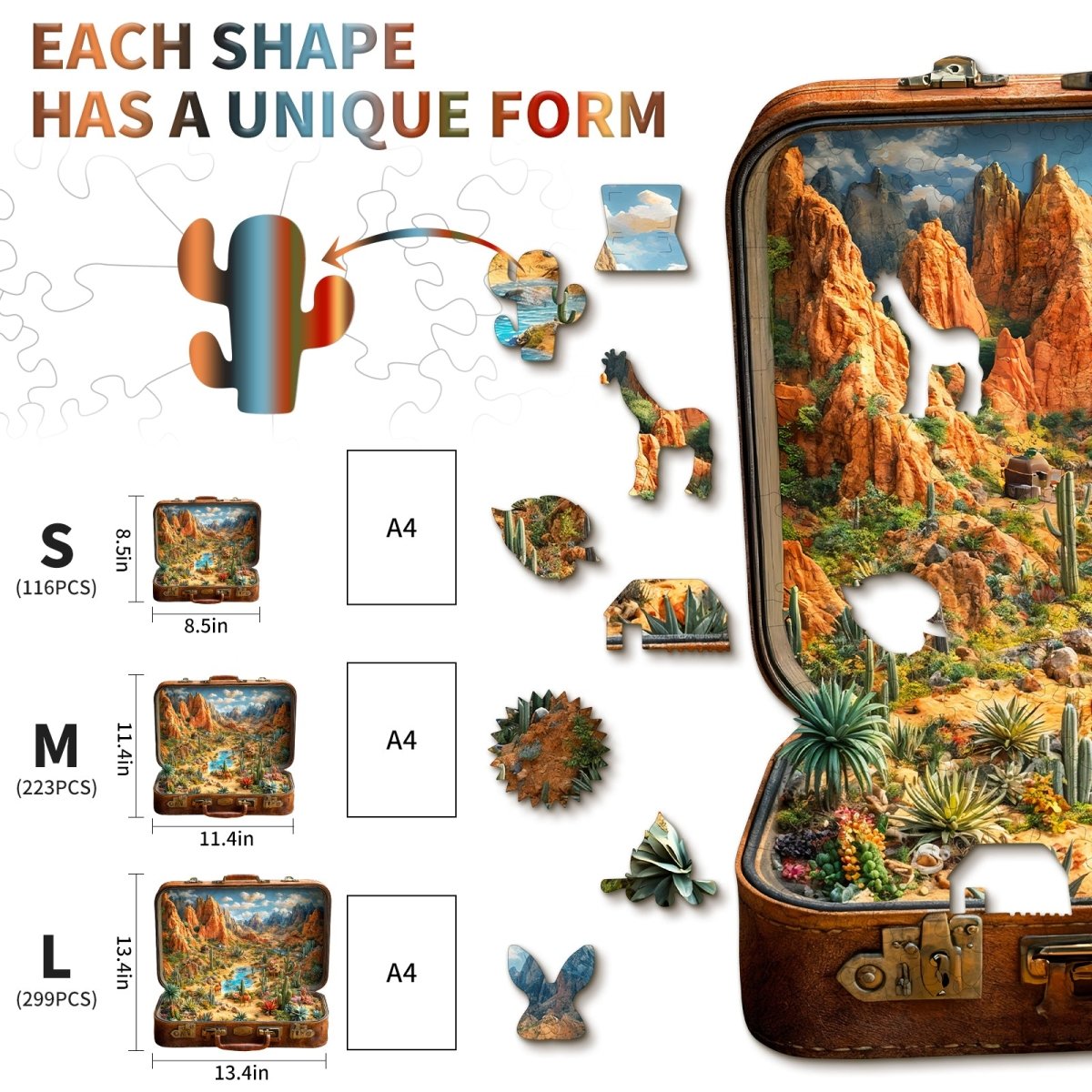 Desert Journey Wooden Jigsaw Puzzle - KAAYEE Puzzle