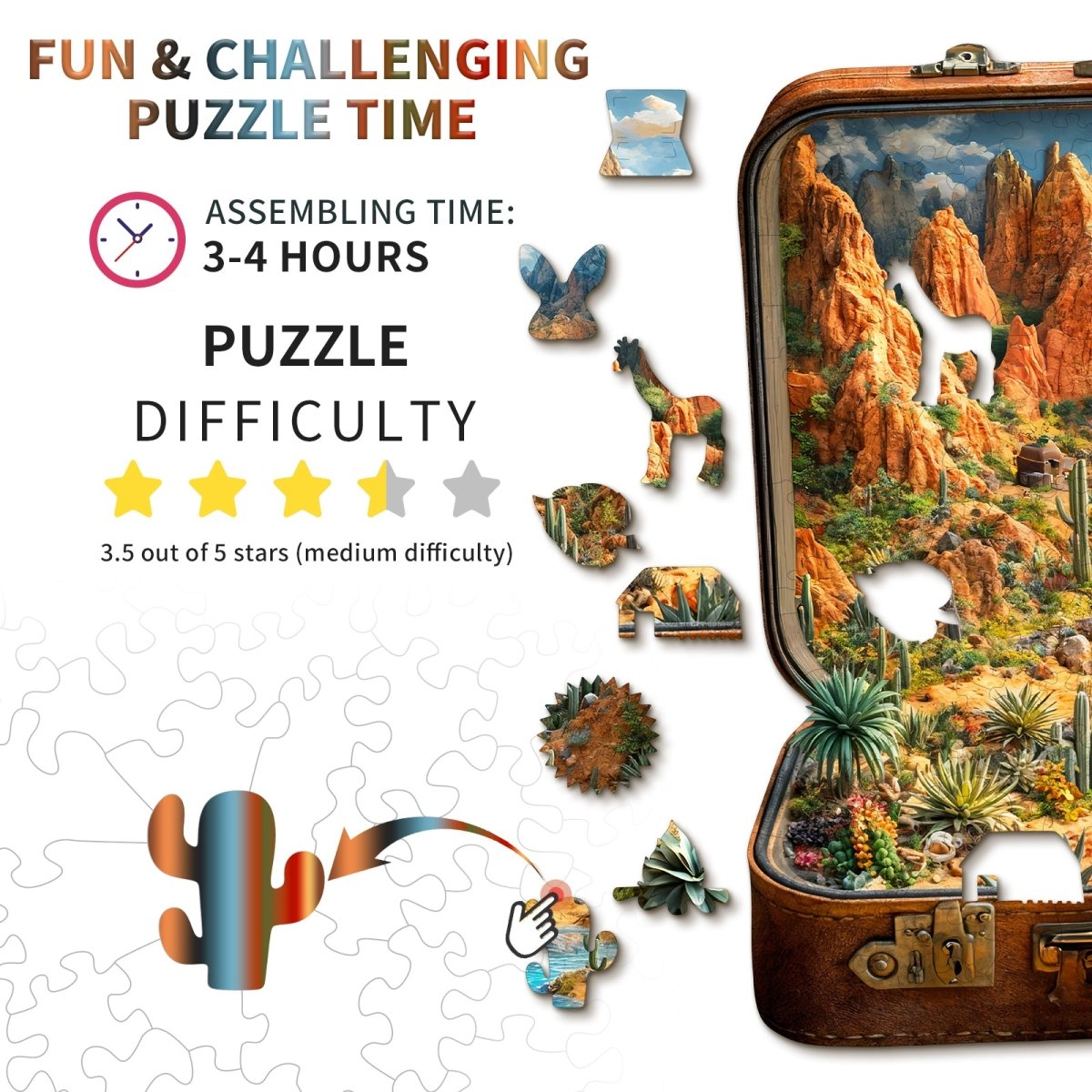 Desert Journey Wooden Jigsaw Puzzle - KAAYEE Puzzle