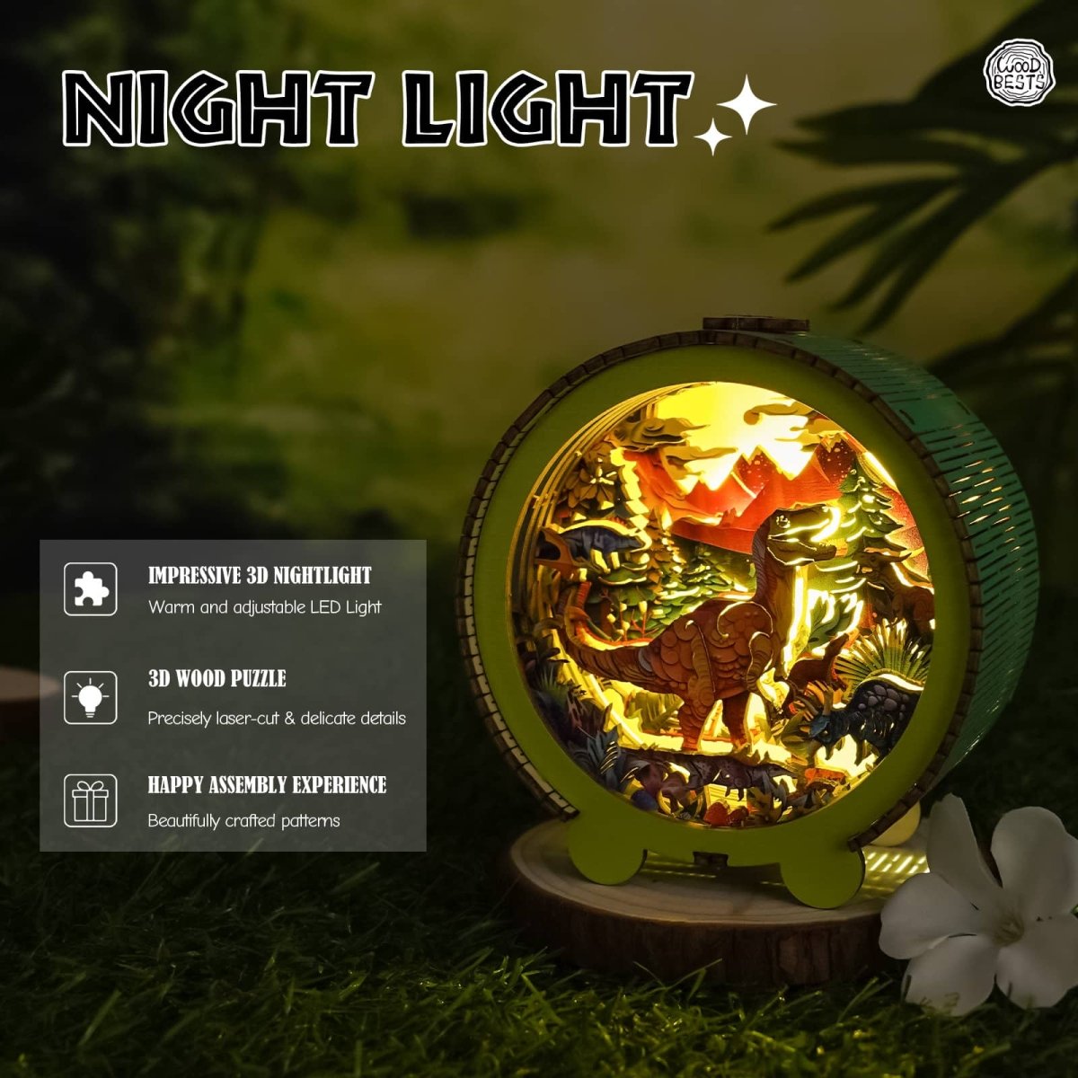 Dinosaur Park Night Light - KAAYEE Puzzle