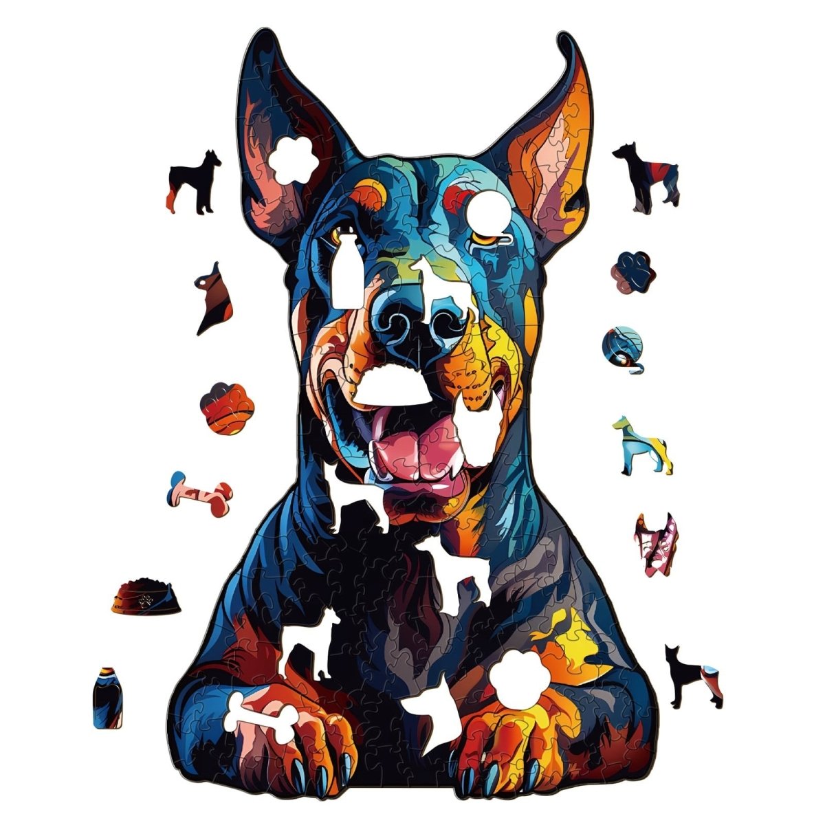 Doberman Pinscher Wooden Jigsaw Puzzle - KAAYEE Puzzle