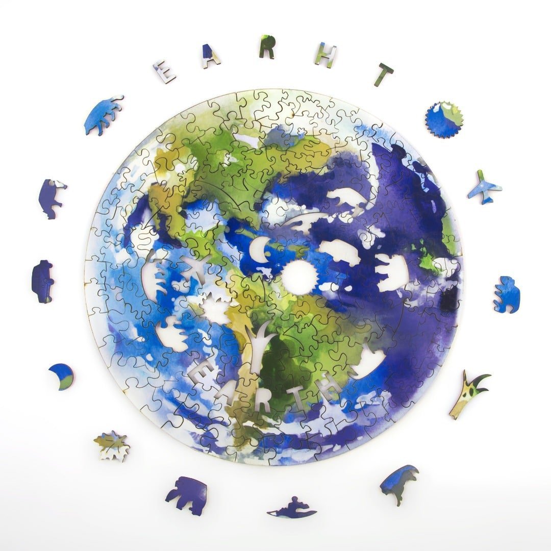 EARTH Wooden Jigsaw Puzzle - KAAYEE Puzzle