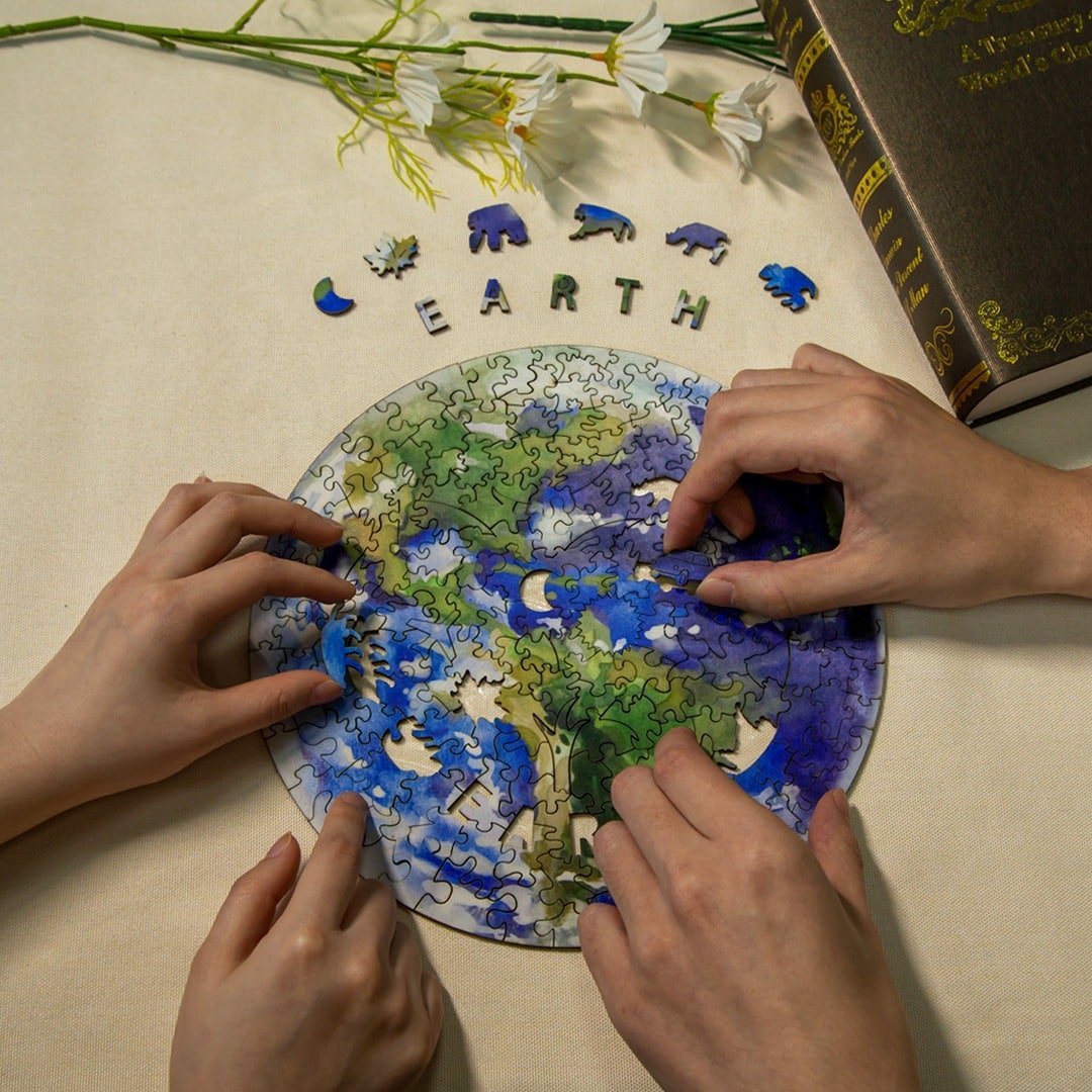 EARTH Wooden Jigsaw Puzzle - KAAYEE Puzzle