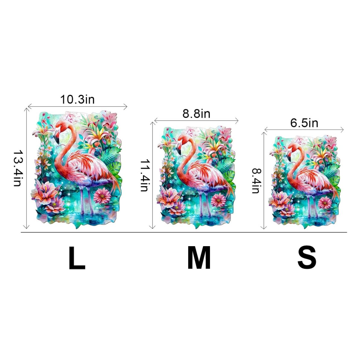 Elegant Flamingo Wooden Jigsaw Puzzle - KAAYEE Puzzle