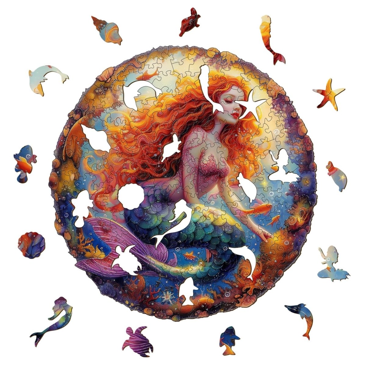 Elegant Mermaid Wooden Jigsaw Puzzle - KAAYEE Puzzle