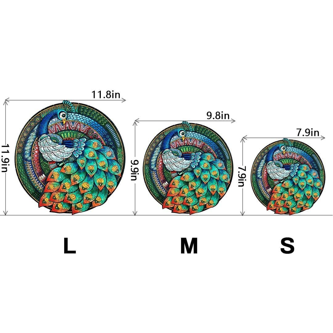 ELEGANT PEACOCK Wooden Jigsaw Puzzle - KAAYEE Puzzle