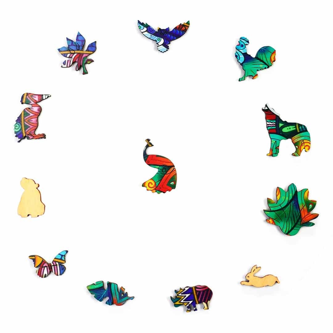 ELEGANT PEACOCK Wooden Jigsaw Puzzle - KAAYEE Puzzle