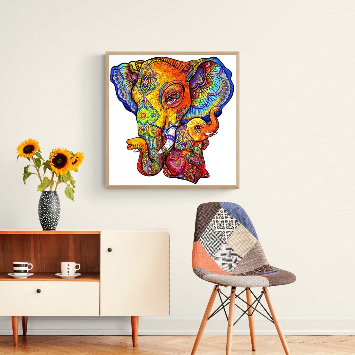 Elephant Puzzle Maternal Love Wooden Jigsaw Puzzle - KAAYEE Puzzle