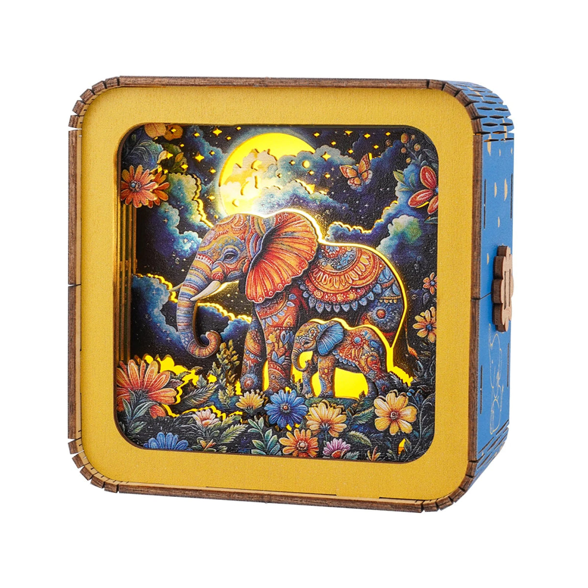 Elephants in The Moonlight Night Light - KAAYEE Puzzle