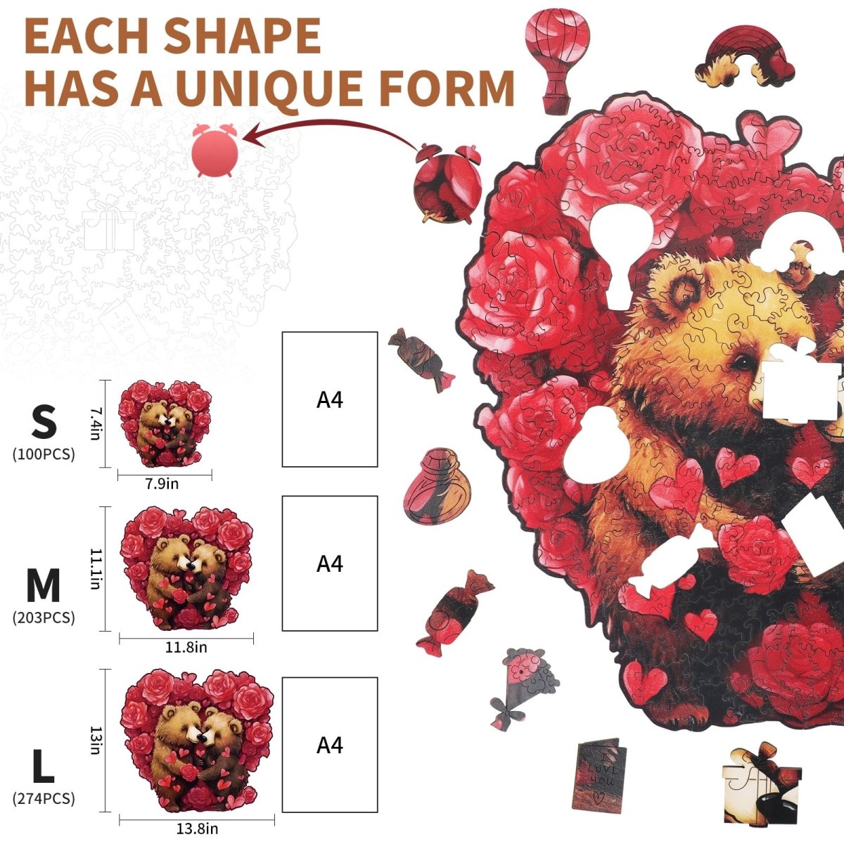 Eternal Embrace Wooden Jigsaw Puzzle - KAAYEE Puzzle