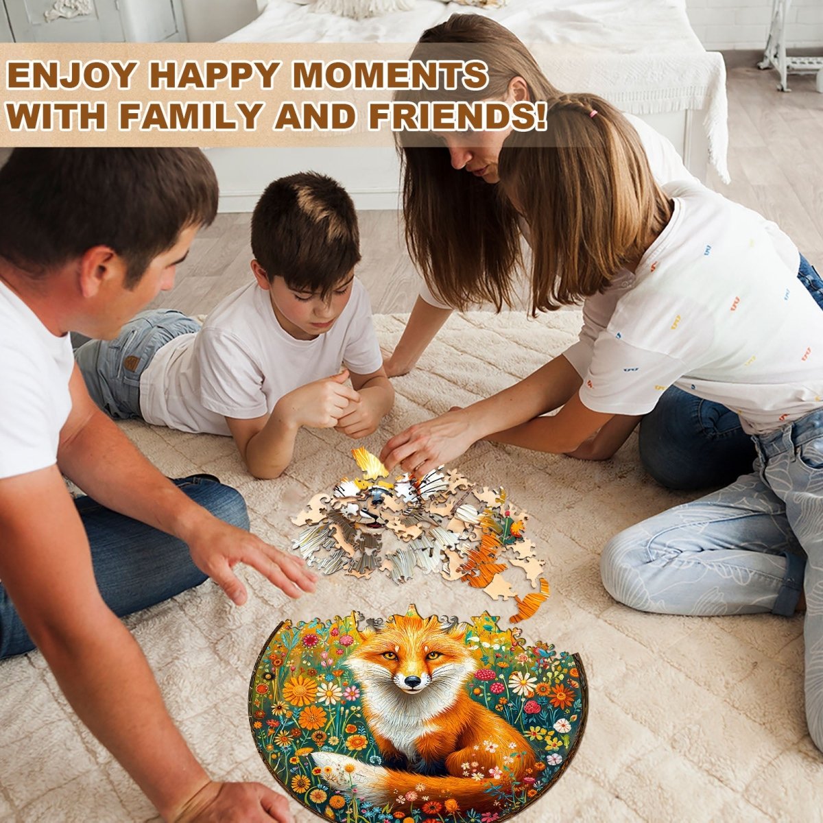 Fantasy Garden Guardian - Fox Wooden Jigsaw Puzzle - KAAYEE Puzzle