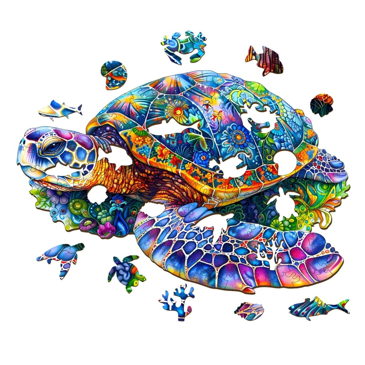 Fantasy Turtle Wooden Jigsaw Puzzle - KAAYEE Puzzle