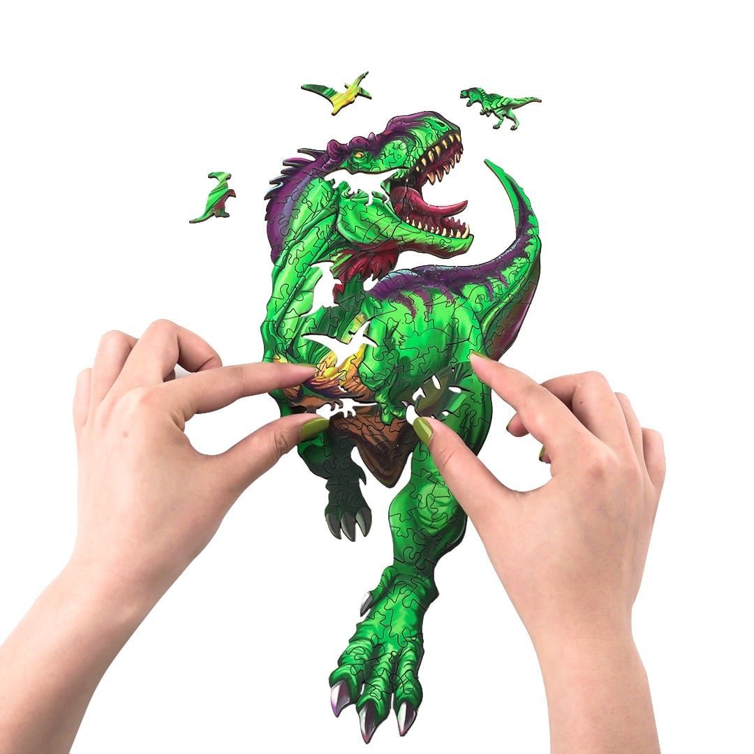 FEROCIOUS T - REX Wooden Jigsaw Puzzle - KAAYEE Puzzle