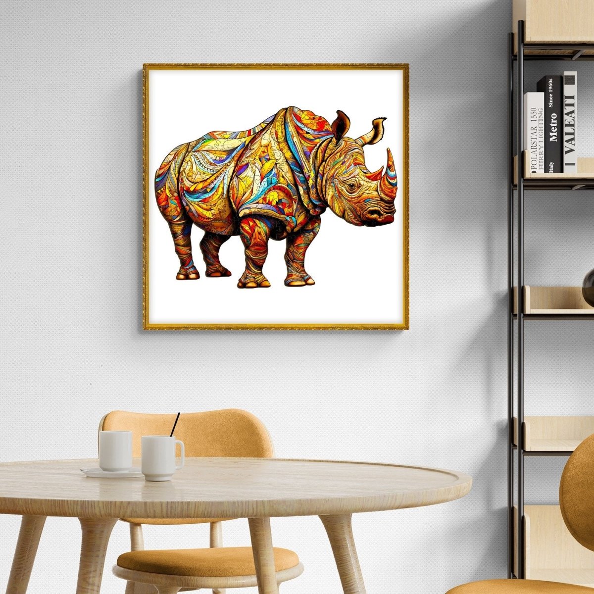 Fierce Rhinoceros Wooden Jigsaw Puzzle - KAAYEE Puzzle