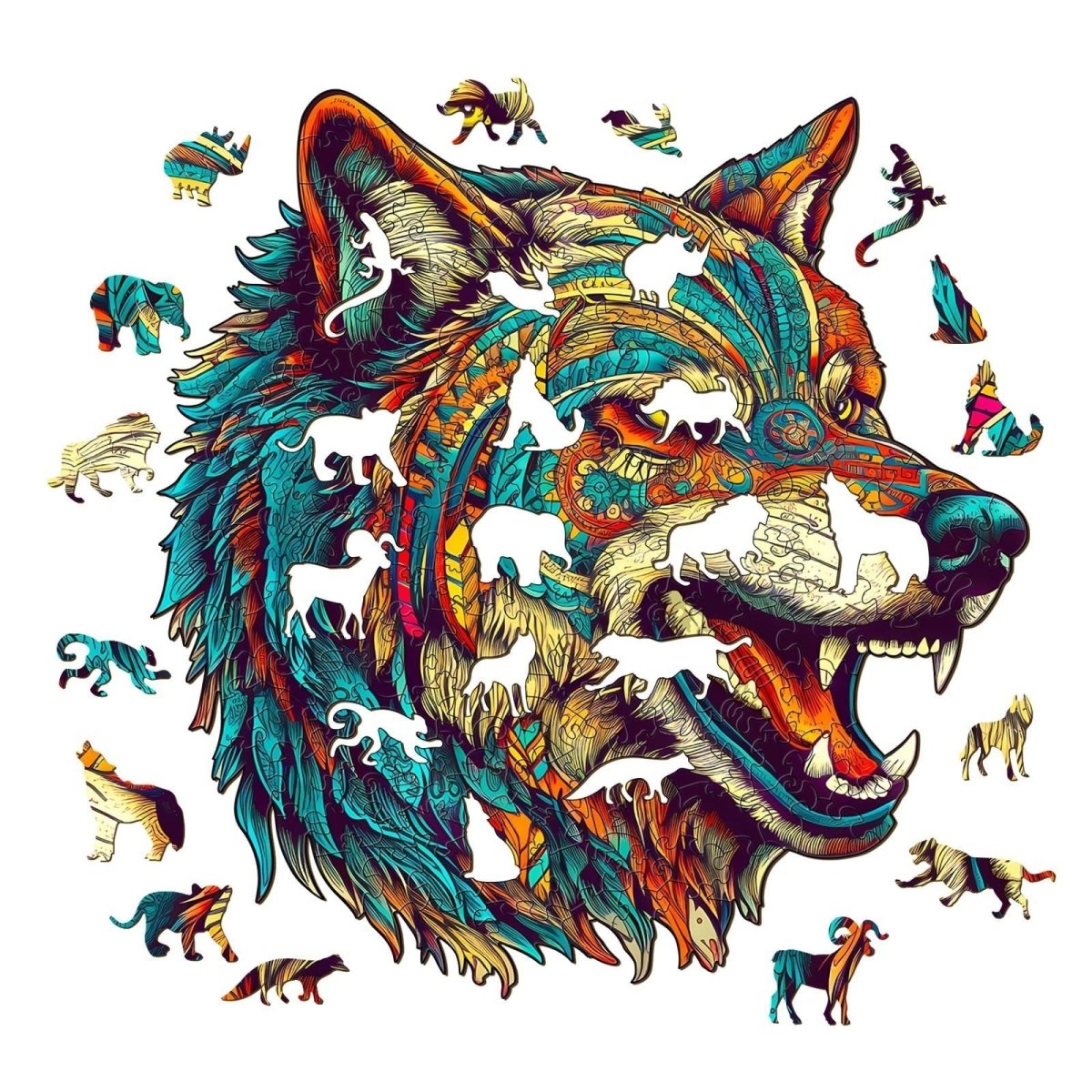 Fierce Wolf Wooden Jigsaw Puzzle - KAAYEE Puzzle