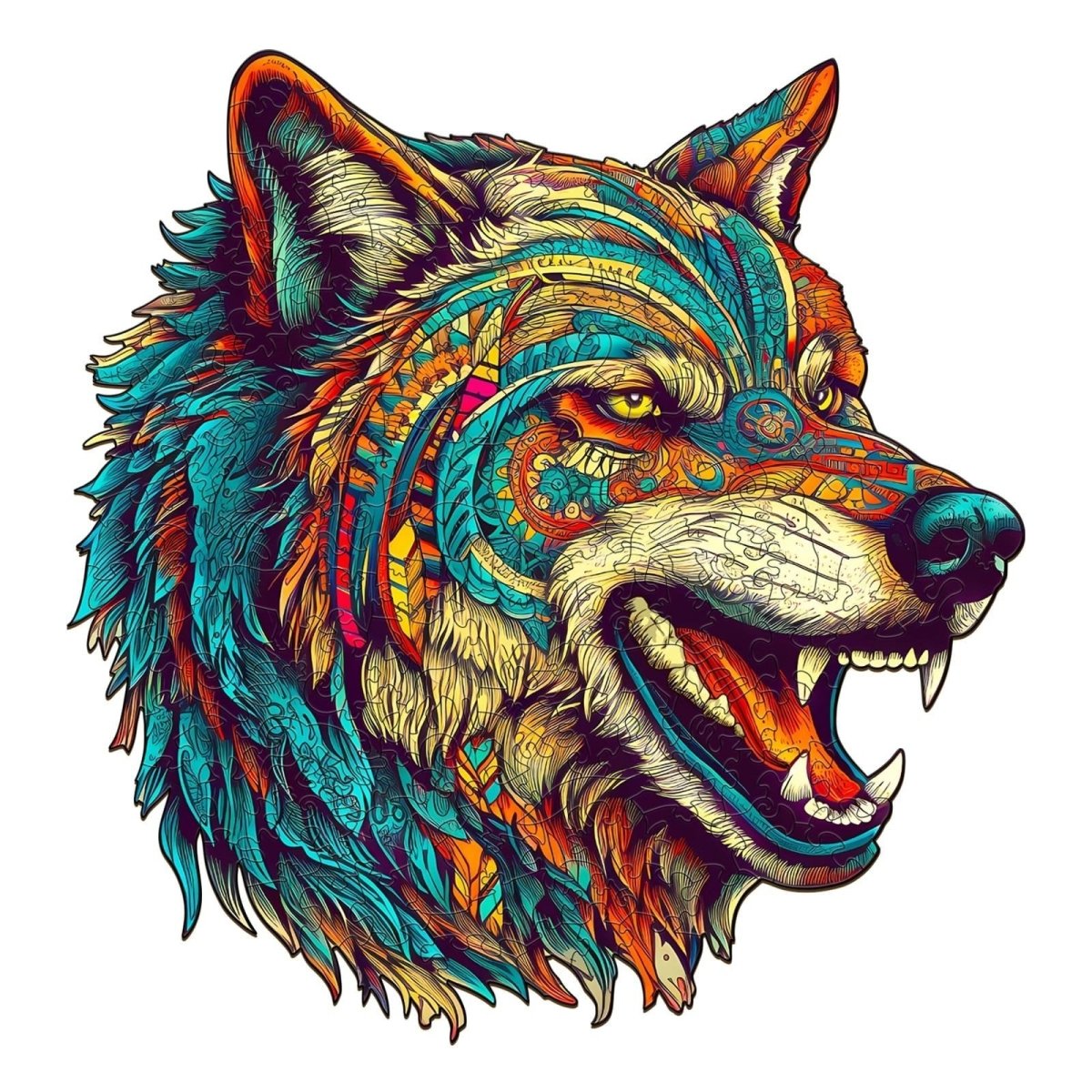 Fierce Wolf Wooden Jigsaw Puzzle - KAAYEE Puzzle
