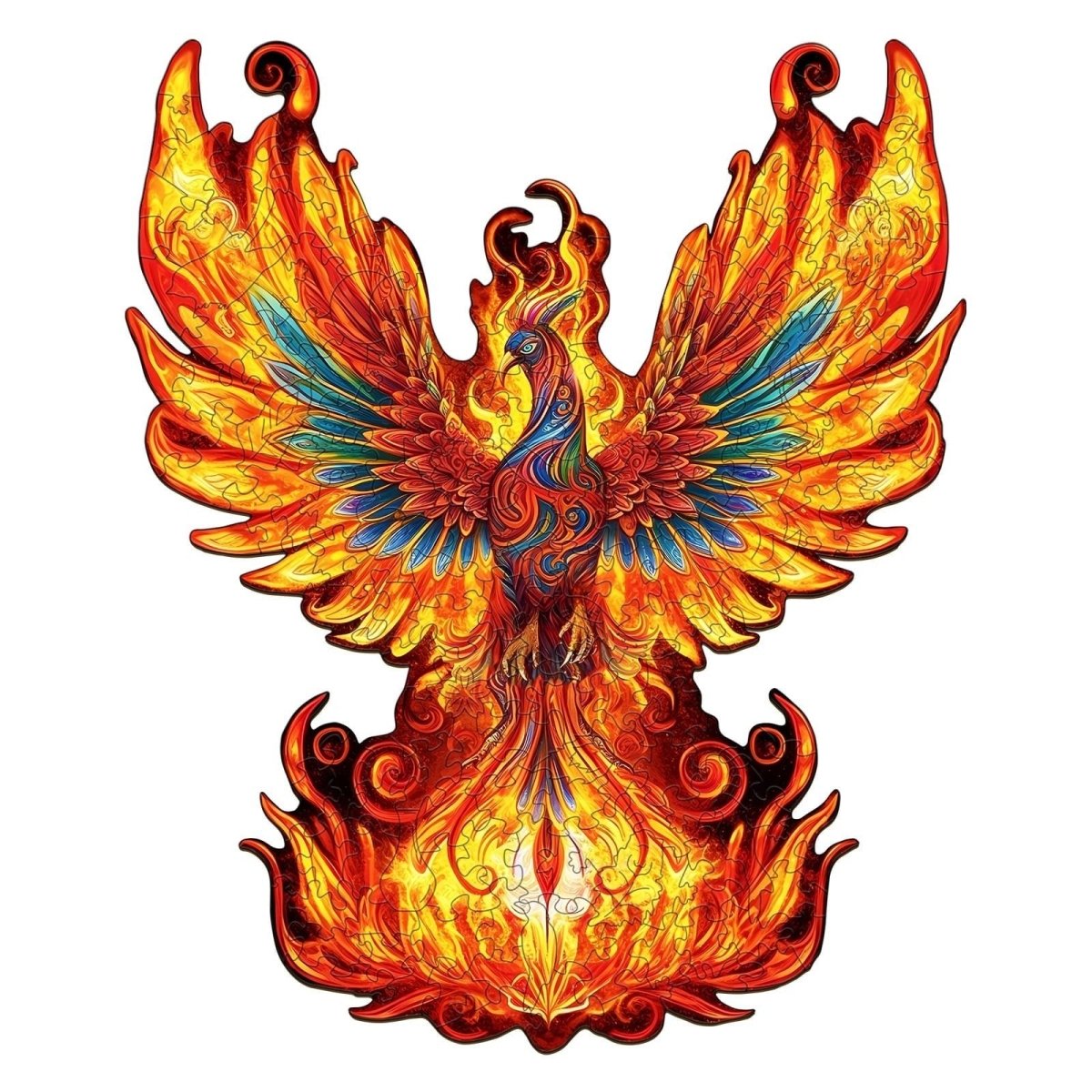 Flame born Phoenix Wooden Jigsaw Puzzle - KAAYEE Puzzle