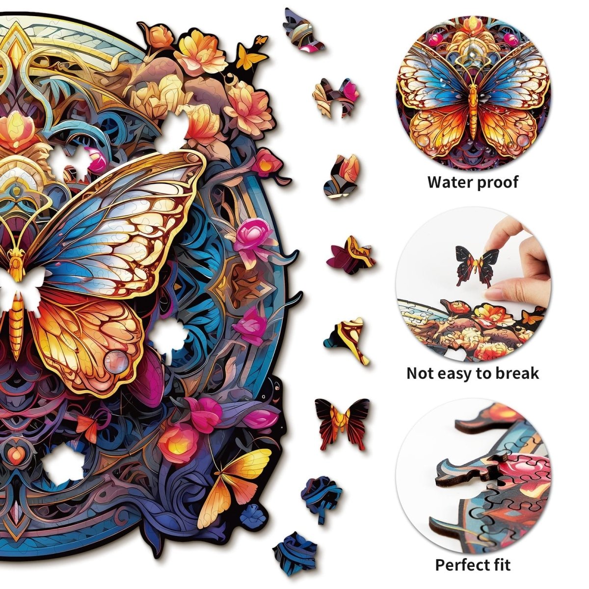 Flapping butterfly Wooden Jigsaw Puzzle - KAAYEE Puzzle