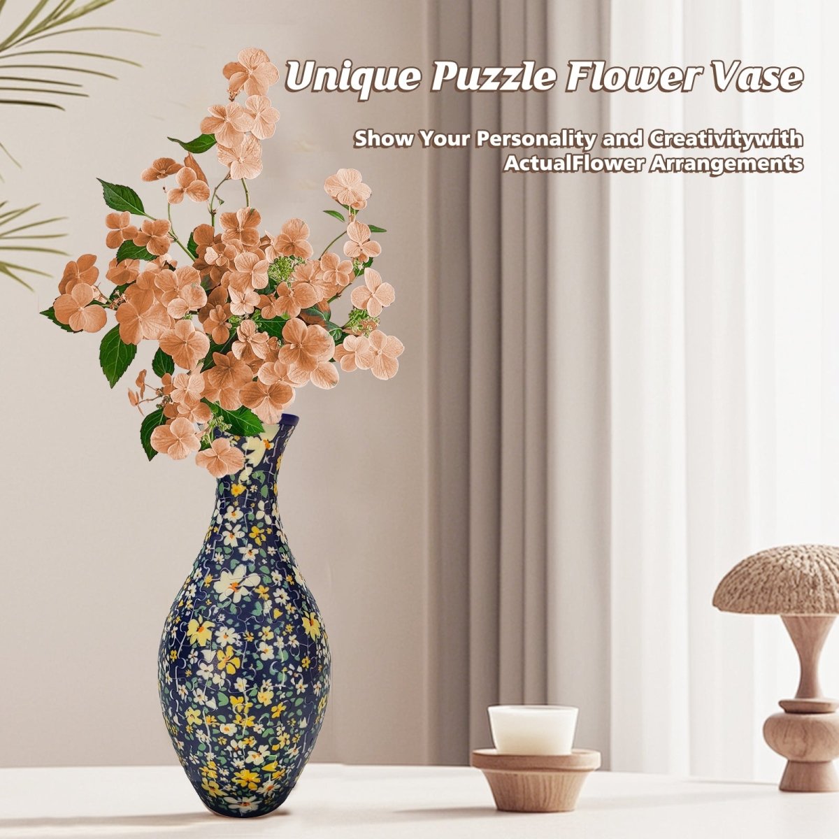 Floral Pattern 3D Vase Puzzle Kit - KAAYEE Puzzle