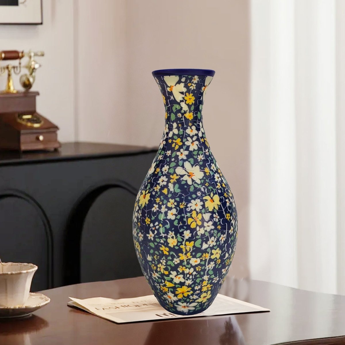 Floral Pattern 3D Vase Puzzle Kit - KAAYEE Puzzle