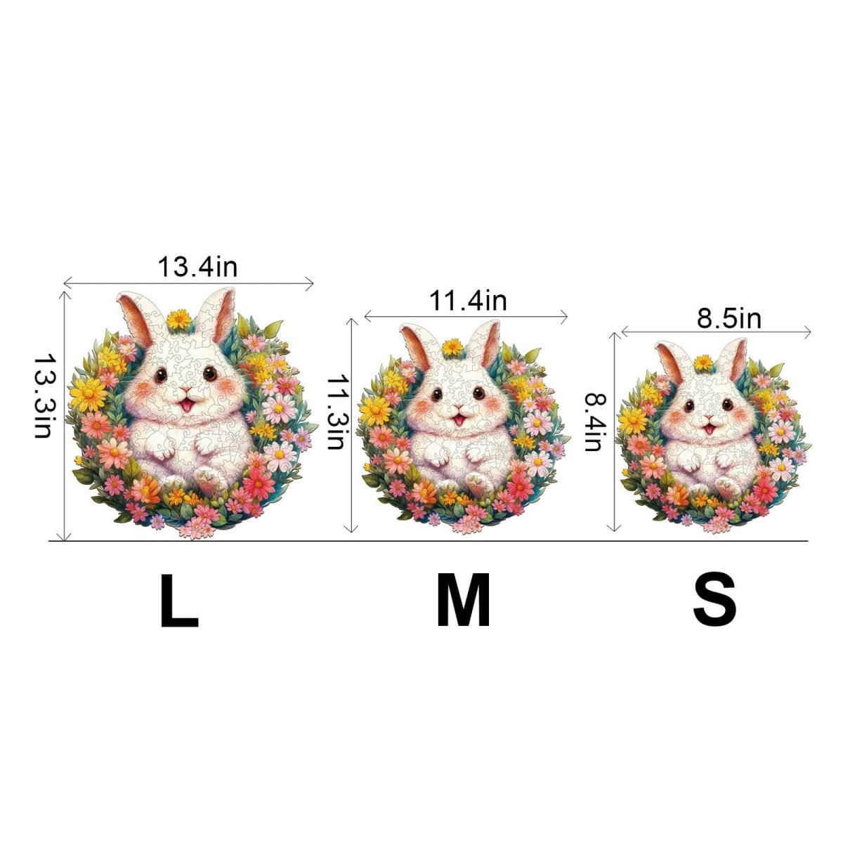 Fluffy Rabbit Wooden Jigsaw Puzzle - KAAYEE Puzzle