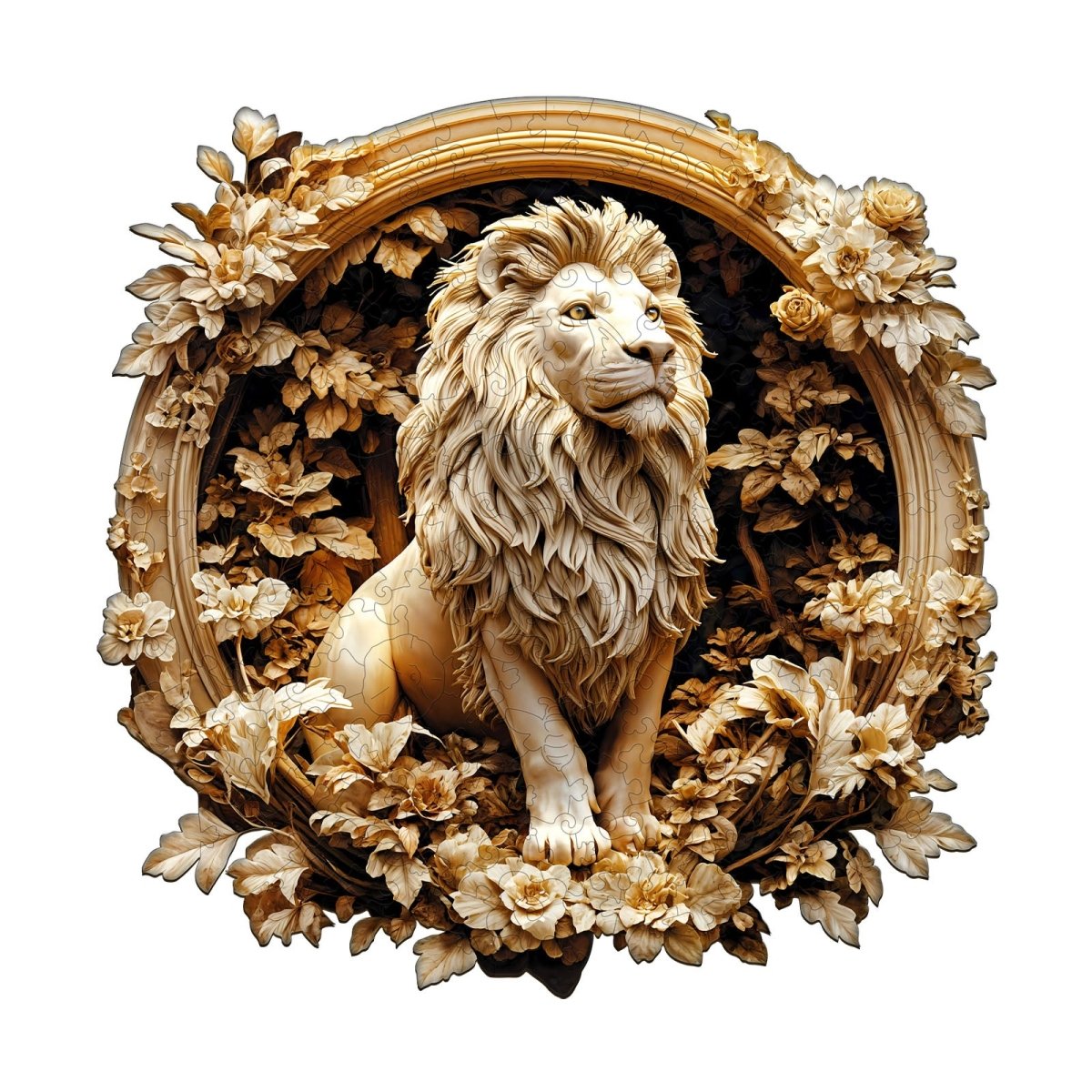 Forest lion Wooden Jigsaw Puzzle - KAAYEE Puzzle