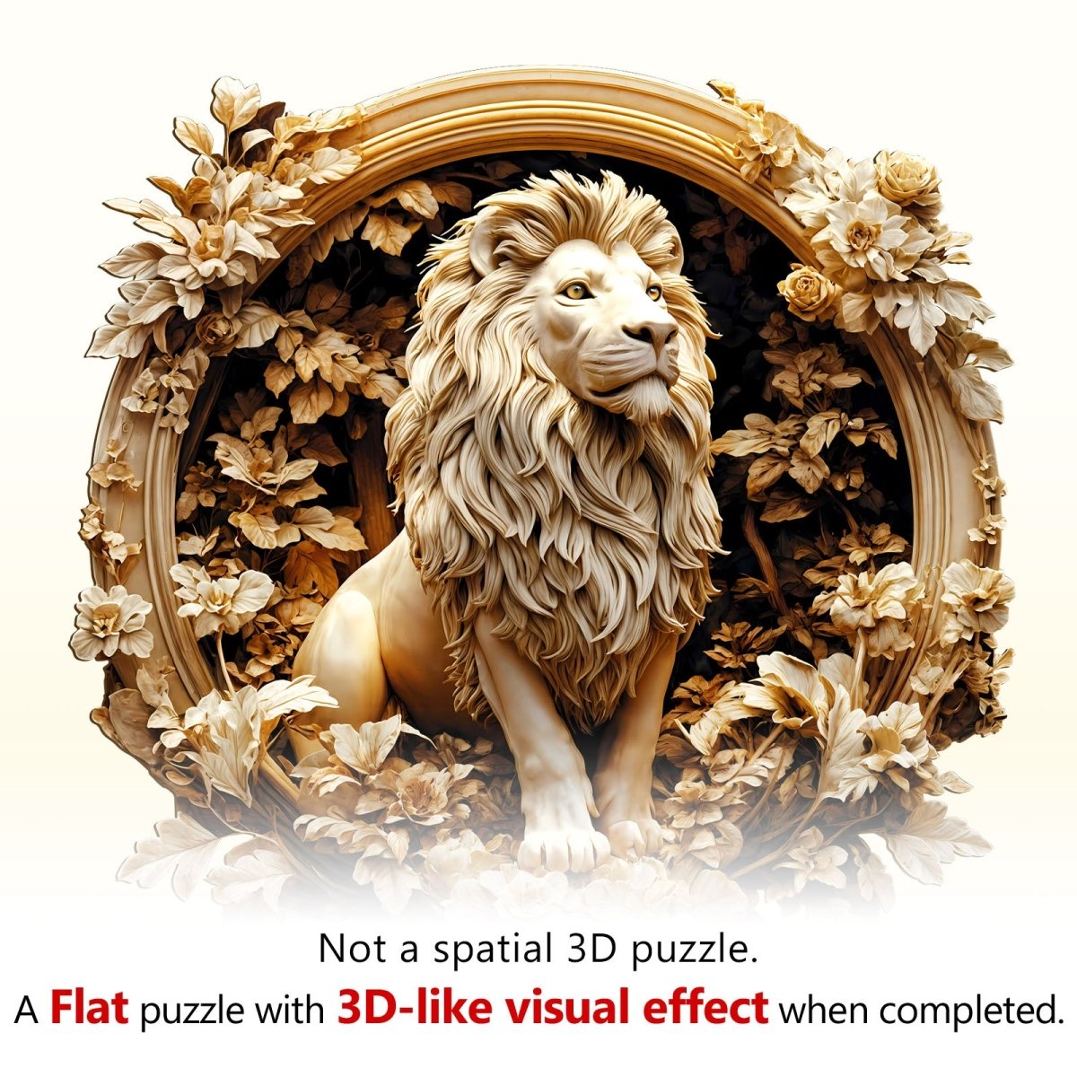 Forest lion Wooden Jigsaw Puzzle - KAAYEE Puzzle