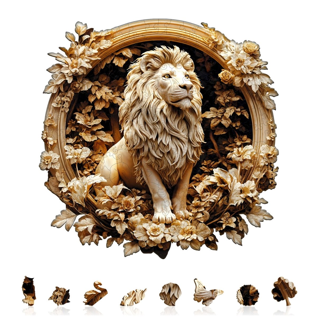 Forest lion Wooden Jigsaw Puzzle - KAAYEE Puzzle