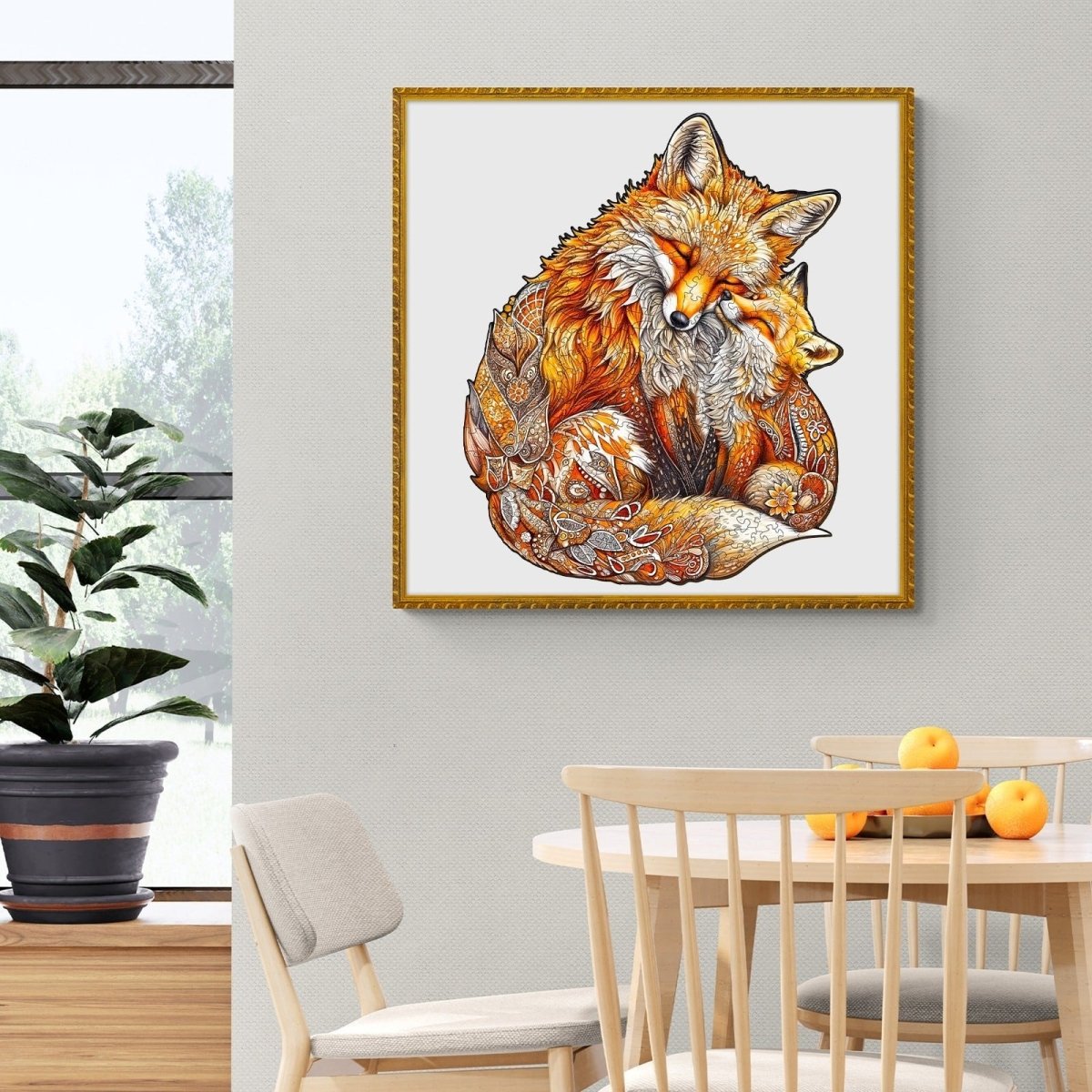 Fox Family Wooden Jigsaw Puzzle - KAAYEE Puzzle